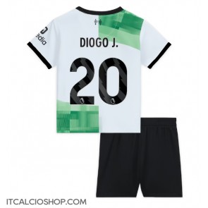 Liverpool Diogo Jota #20 Seconda Maglia Bambino 2023-24 Manica Corta (+ Pantaloni corti)